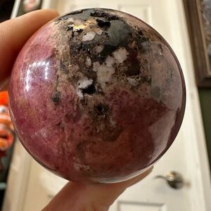 Pink and Brown Stone Sphere
